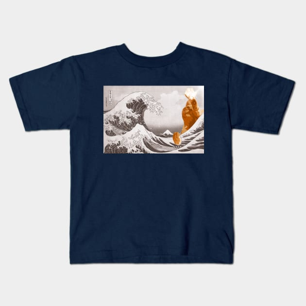 The Great Wave of Catagawa 2 Kids T-Shirt by helengarvey